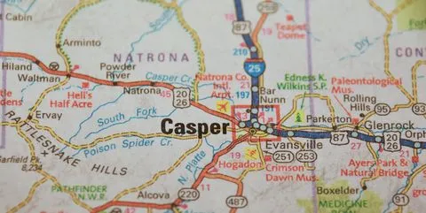 Glenrock Wyoming on the map